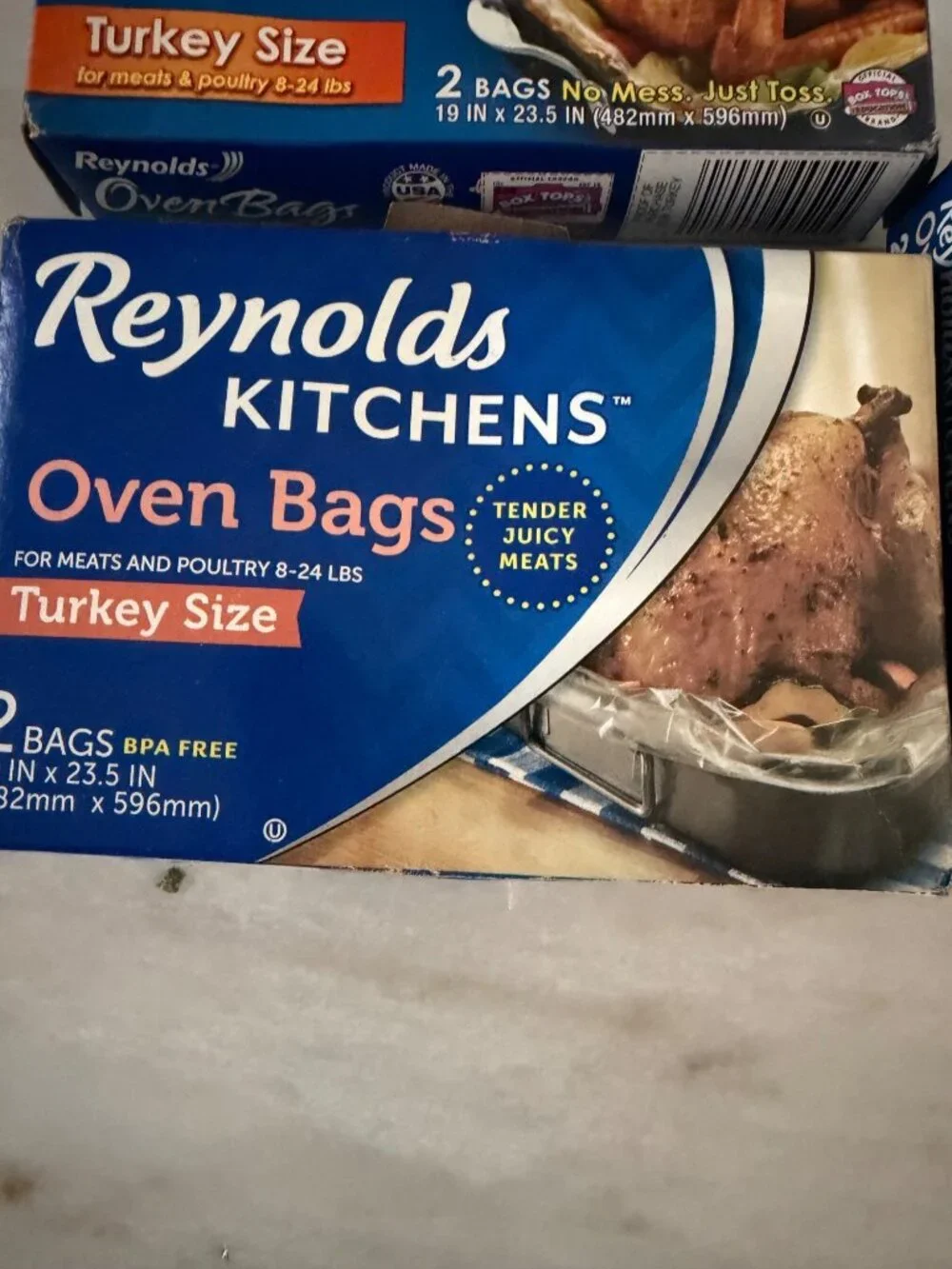 Reynolds Kitchens Oven Bags Turkey Size 2-Pack BPA Free For Meats & Poultry 8-24